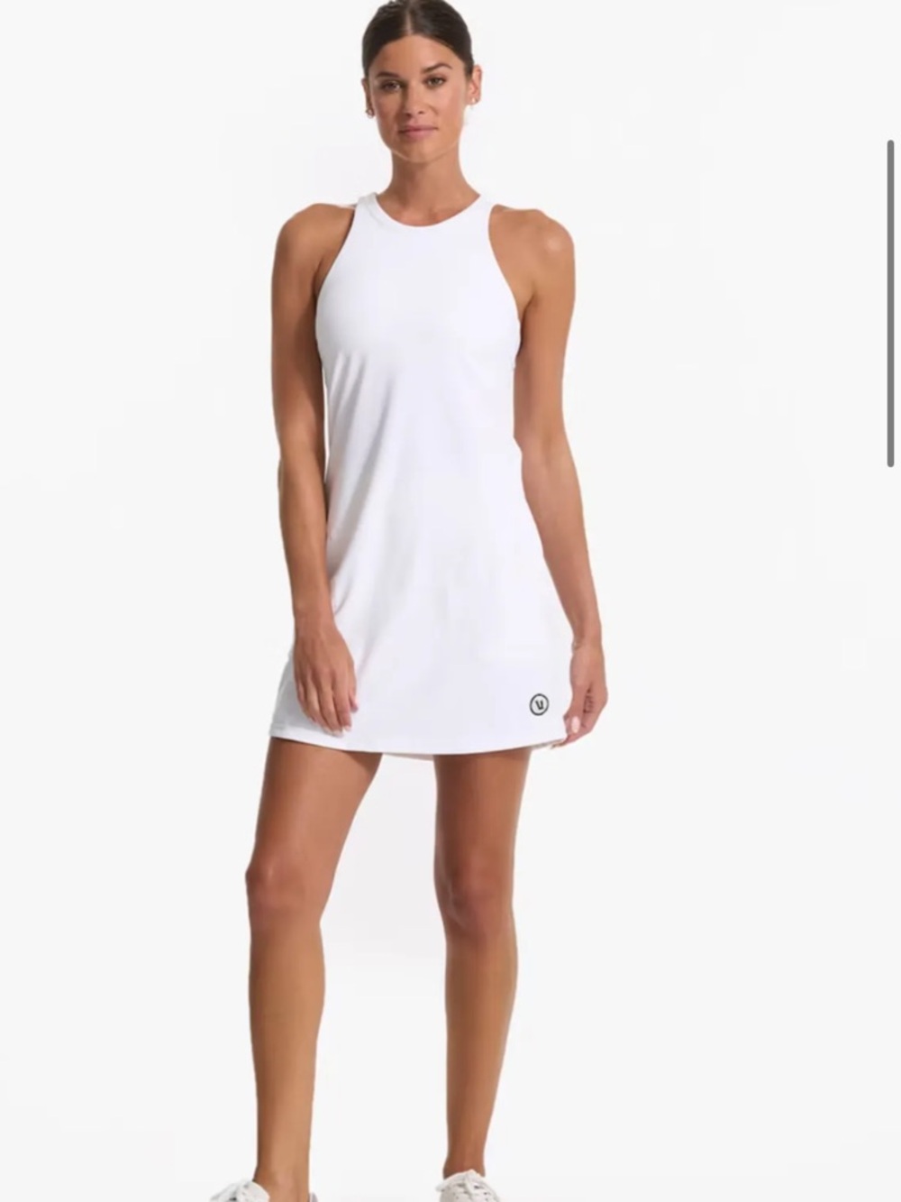 Vuori Volley White Sleeveless Racerback Tennis Dress